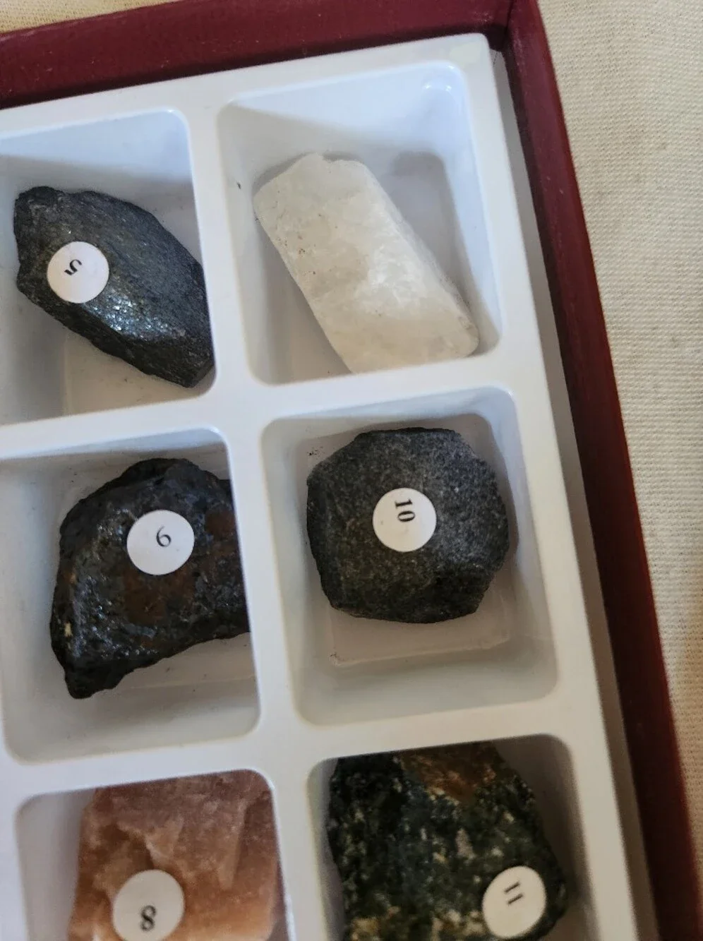 Mineral Identification Kit Rock Collection Educational Science Set 12 Piece
